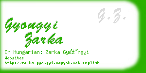 gyongyi zarka business card